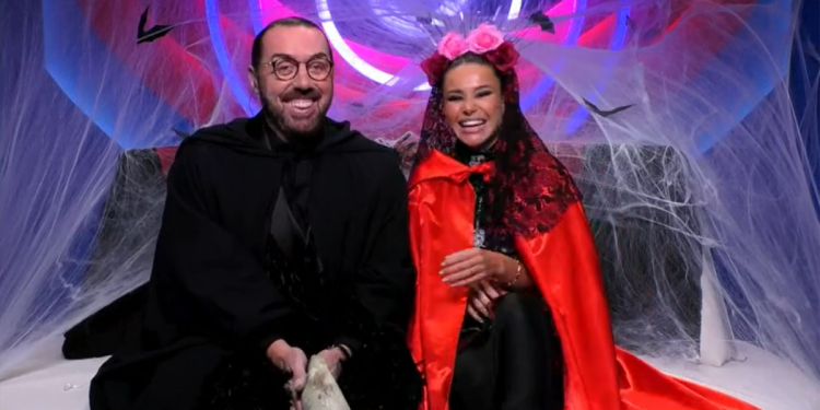 Flávio Furtado e Bruna Gomes caem ao entrar na casa do Big Brother em momento hilariante