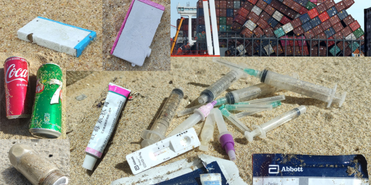 Praias de Torres Vedras invadidas por seringas, agulhas e testes Covid trazidos pelo mar