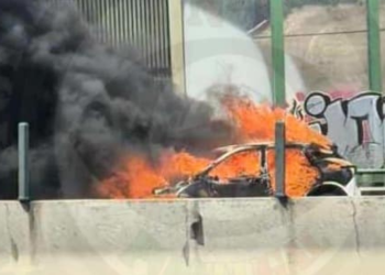 Vídeo: Carro em chamas na A1 em Alverca