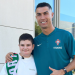 Menino que perdeu a família na explosão de Vila Nova de Milfontes realiza sonho de conhecer Ronaldo