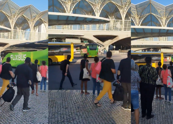 Vídeo: Autocarro desgovernado bate contra estabelecimento na estação do Oriente